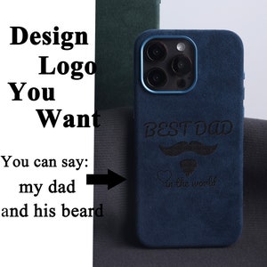Personalized Alcantara Magsafe iPhone Case: Custom Logo Design