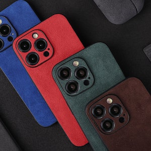 Alcantara iPhone-serie hoesje, iPhone 16/15 Pro/15 Pro Max, monogram initialen voor 14/13/12 Pro Max, origineel ontwerp aangepaste telefoonhoes