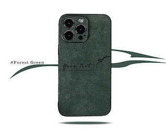 Custom Alcantara iPhone 17 Case: Personalized Monogram Phone Cover