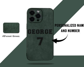 Personalized Alcantara iPhone 17 Case: Custom Initials Monogram