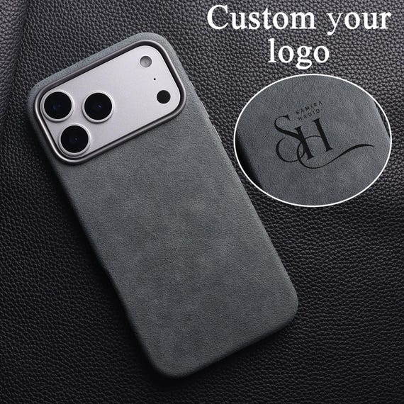 Personalized Alcantara iPhone 17 Case: MagSafe Suede Cover
