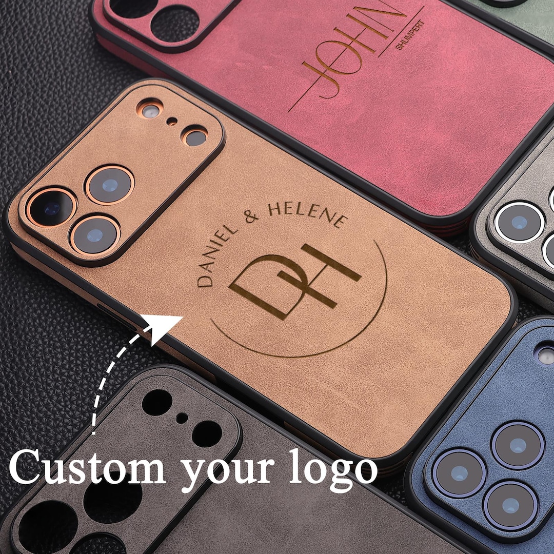 Personalized iPhone 17 Leather Case: Custom Name, Full Camera ...