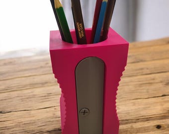 Giant Pencil Sharpener Desk Organizer: Fun & Functional PLA Storage - 25 Colors