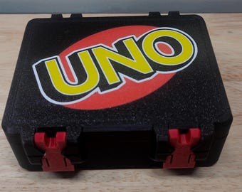 UNO Card Storage Case: Double Deck Travel Box with Snap Lock