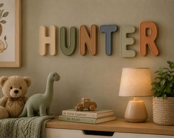 25cm Personalized Baby Name Sign | Custom 3D Nursery Letters | Pastel Wall Decor | Children's Bedroom Name | Baby Girl & Boy Gift