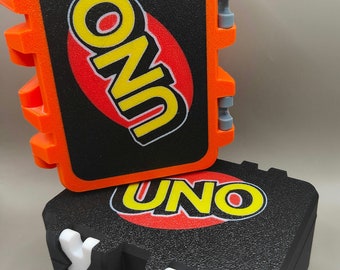 UNO Card Storage Case: Rugged Playing Card Box with Draw