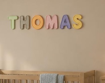 10cm Personalized Baby Name Sign | Custom 3D Nursery Letters | Pastel Wall Decor | Children's Bedroom Name | Baby Girl & Boy Gift