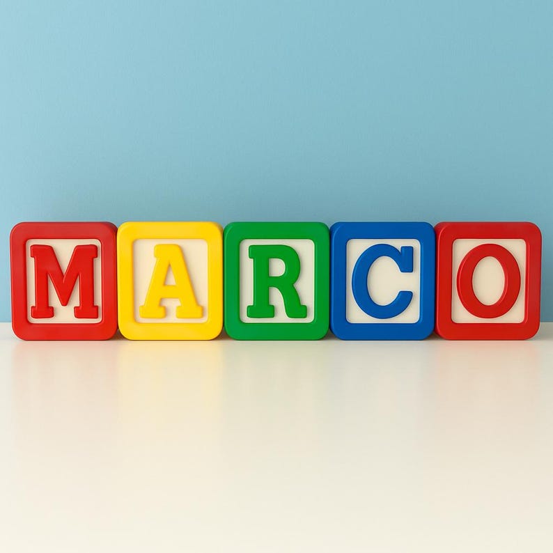 Custom 3D Printed Toy Block Name Sign: Nursery & Playroom Decor - Etsy ...