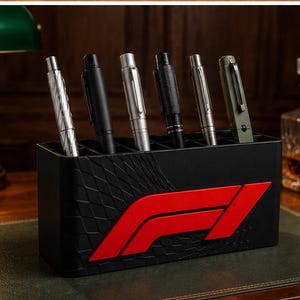 F1 Pole Position Desk Organizer | Formula Racing Pen Holder |