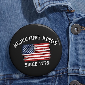 Anti-MAGA Protest Pin: No Kings Activist Button, Political Resistance
