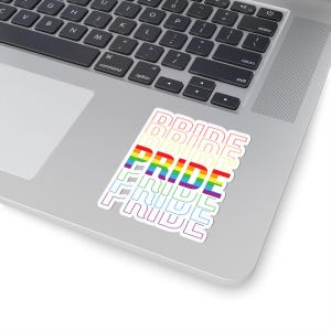 Pride Rainbow Sticker Laptop Sticker Retro Sticker Vinyl bumper sticker water bottle sticker Pride Month Sticker