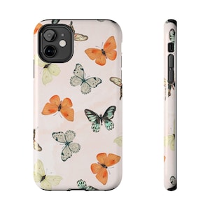 Vintage Butterfly iPhone Case: Retro Floral Protective Phone Shell
