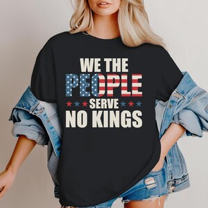 No Kings Protest T-shirt Activist Tee Social Justice Top Equality Shirt Anti-Hate Apparel