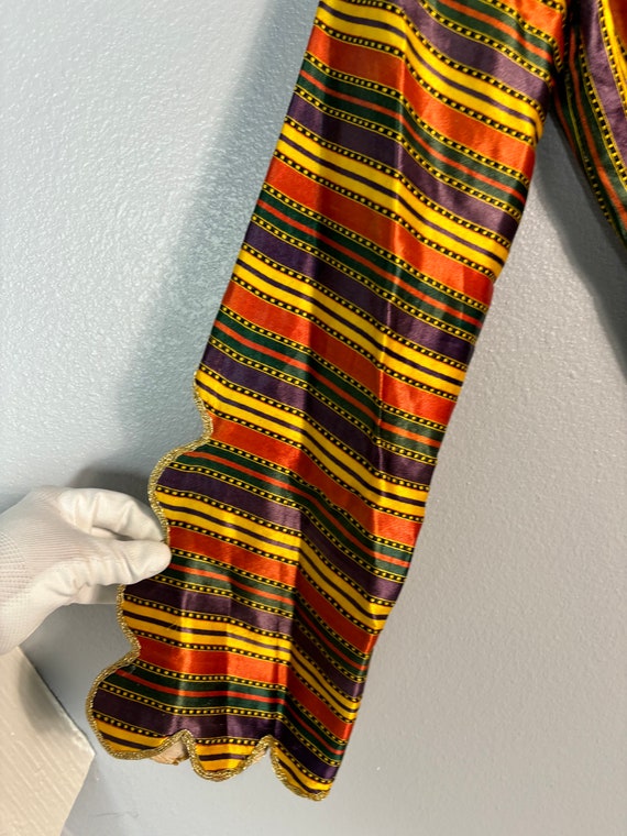 Vintage Handmade ?? Colorful Stripes Kaftan Chapa… - image 4