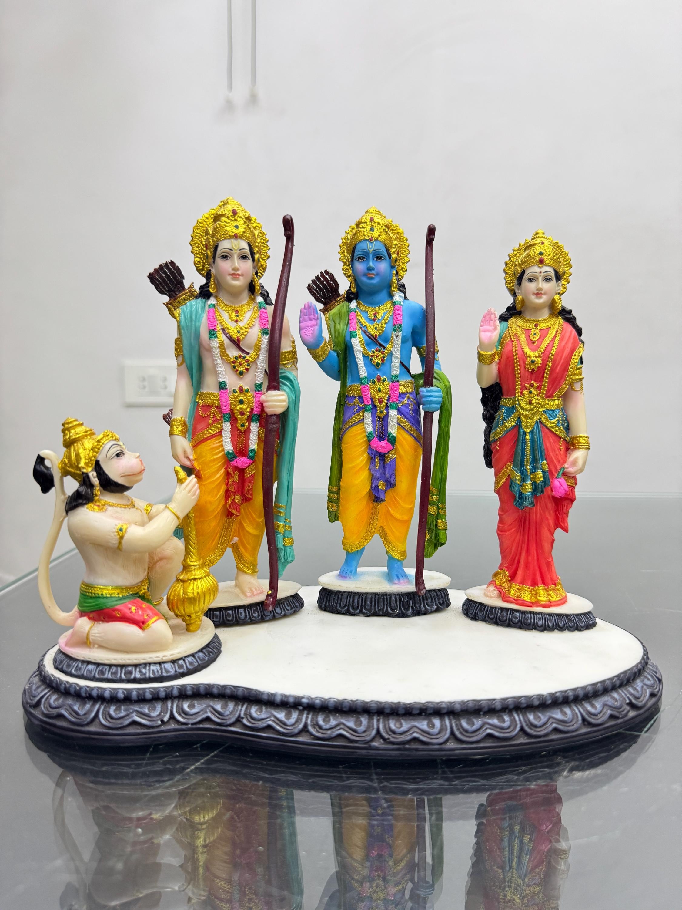 Ram Darbar Idol-rama Family-ram Lakshman Hanuman Sita-height-8