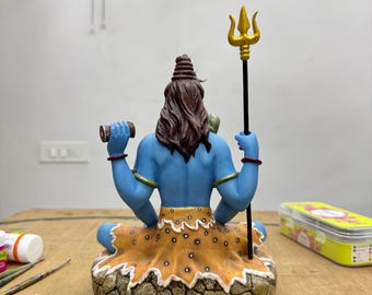Shiva Idol Sitting Pose-shankar Statue-height-8 Inches-resin