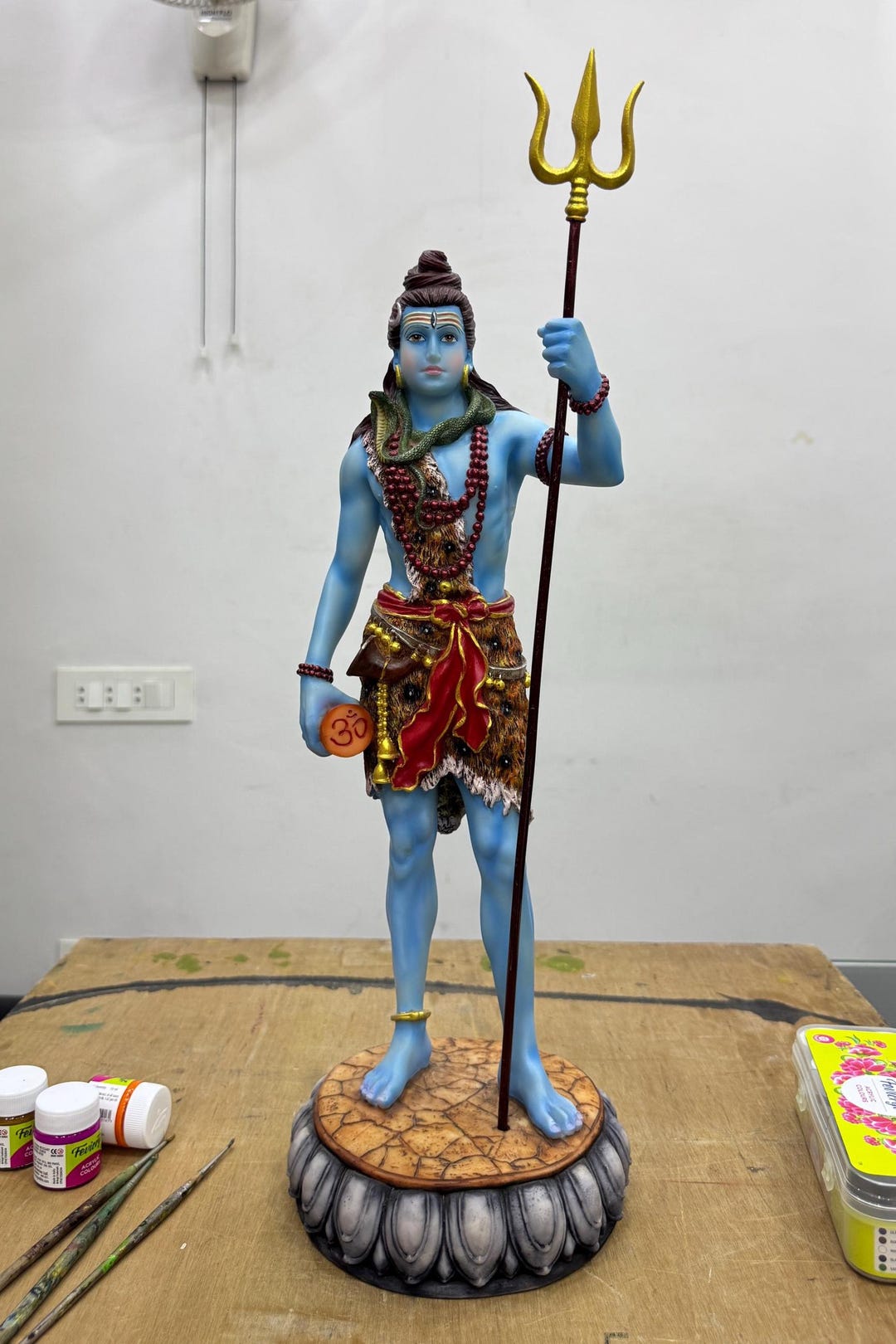 Shiva Idol Standing With Trishul/trident on Hand-height-20 Inches