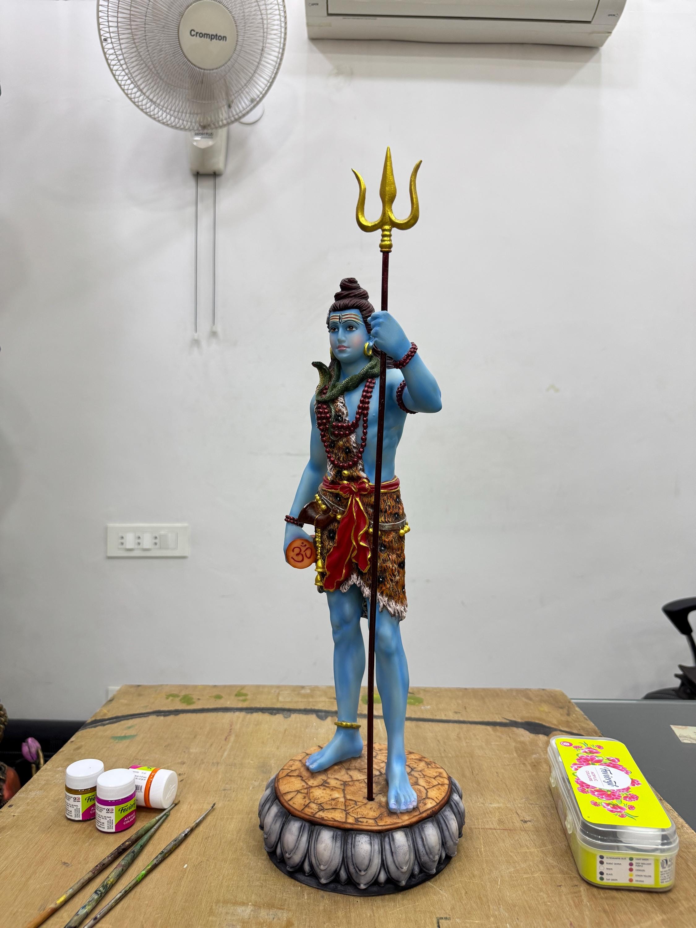 Shiva Idol Standing With Trishul/trident on Hand-height-20 Inches