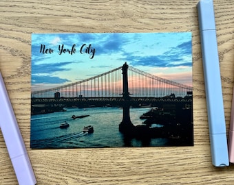 New York Bridge US Postcard Art Fine Print Wall Art Decor Collectible Photograph