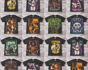 One Piece Collections Graphic Unisex Garment-Dyed T-Shirt Anime & Fantasy Art Tees TNGN1302