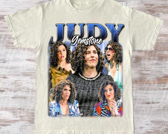 ジュディ・ジェムストーン・シャツ、ザ・ライチャス・ジェムストーンズTシャツ、ヴィンテージ・レトロ・コラージュ・グラフィック、HBOコメディTV番組ファンへのギフト、ユニセックス・ストリートウェア・トップスFD