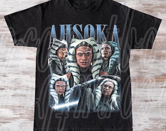 Star Wars Ahsoka T-Shirt, Unisex T-Shirt, Star Wars Fans, Grafik-T-Shirt, Weltraum-Thema Shirt, Sci-Fi Shirt