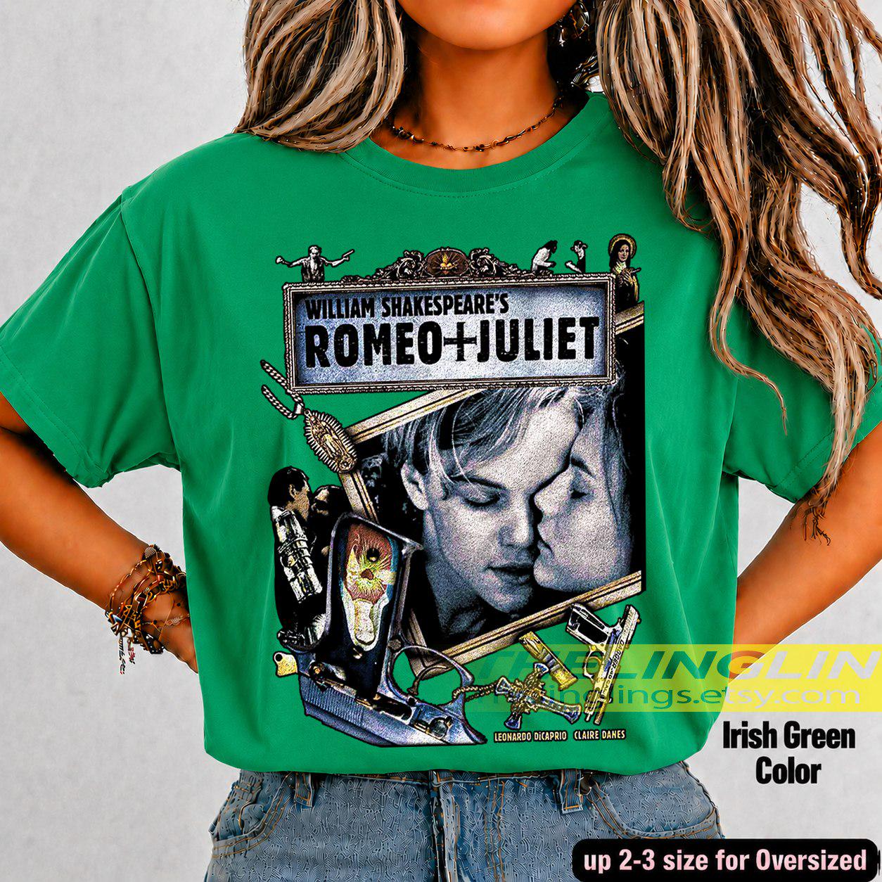 Romeo + Juliet 1996 Unisex Softstyle T-shirt, Romance/crime Movie