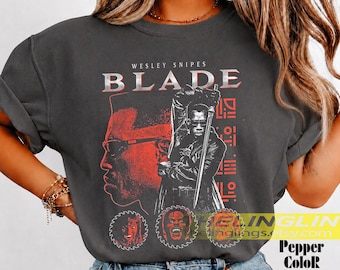 Blade Wesley Snipes Vampire Hunter 90s Movie T-Shirt – Cult Classic Retro Horror TeeFD