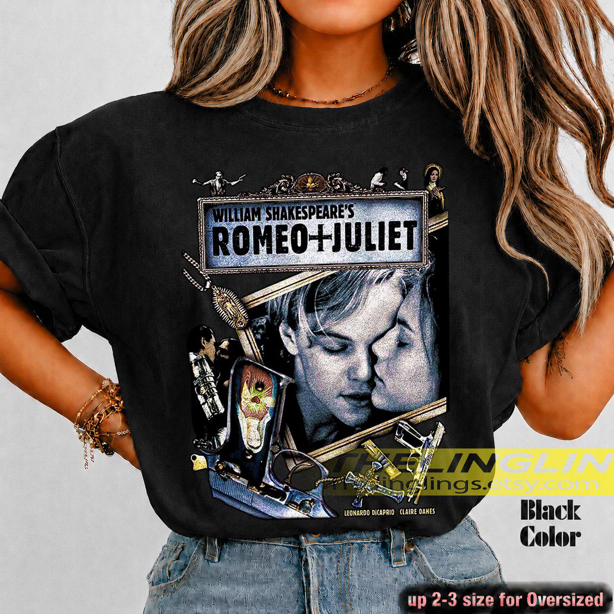 Romeo + Juliet 1996 Unisex Softstyle T-shirt, Romance/crime Movie 