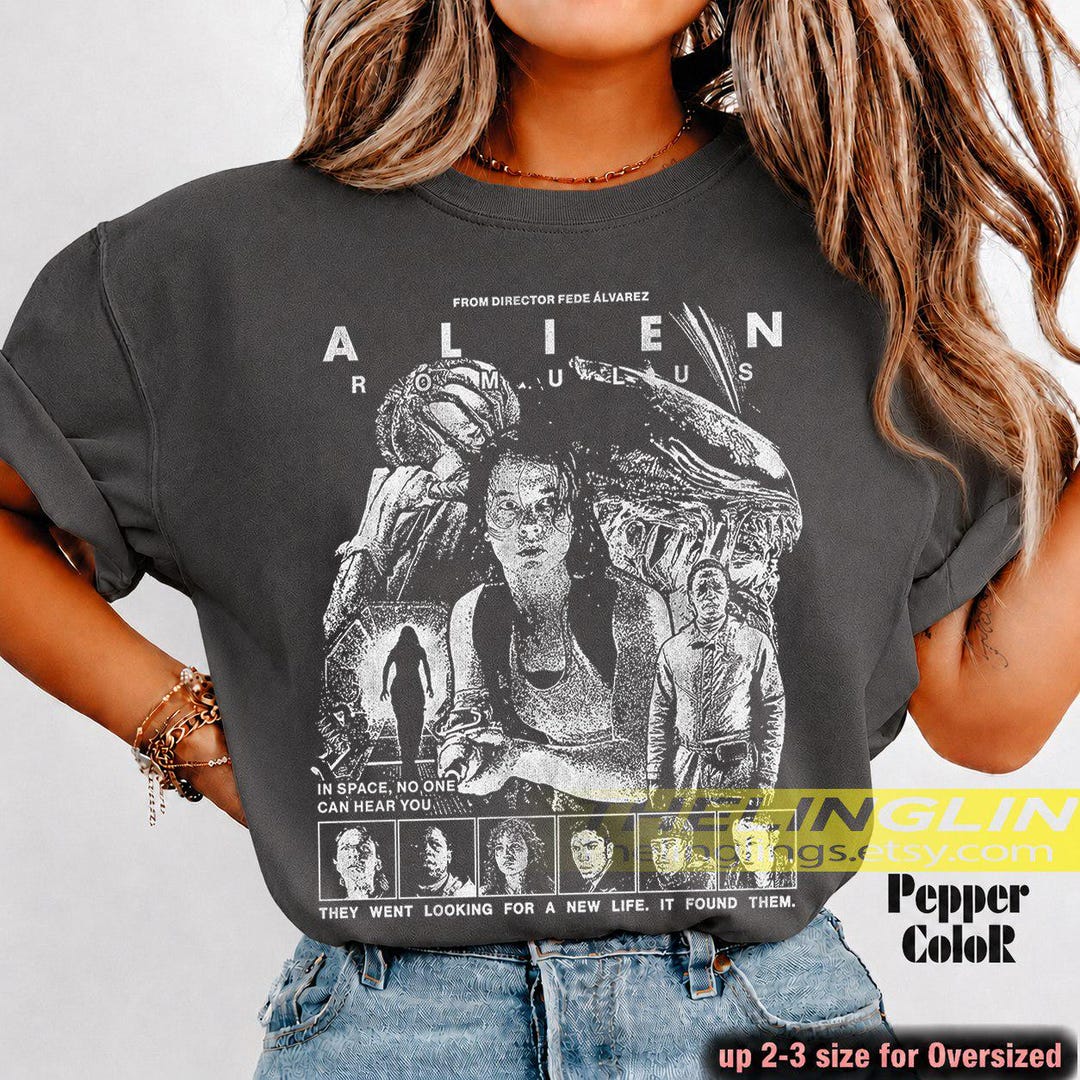 Alien Romulus 2024 Softstyle T-shirt, Horror Sci-fi Tee ...