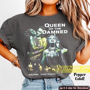 Queen Of Damned Film Unisex Softstyle T-Shirt, Aaliyah Stuart Townsend T-Shirt, Gothic Vampire Film Shirt, Alternatives Geschenk für Vampirfans FD