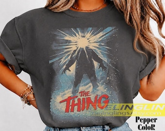 The Thing 1982 Movie Unisex Softstyle T-Shirt, Horror/Sci-fi Movie Tee, Classic Film, Vintage Movie Lover Gift, Halloween Costume Top RZ