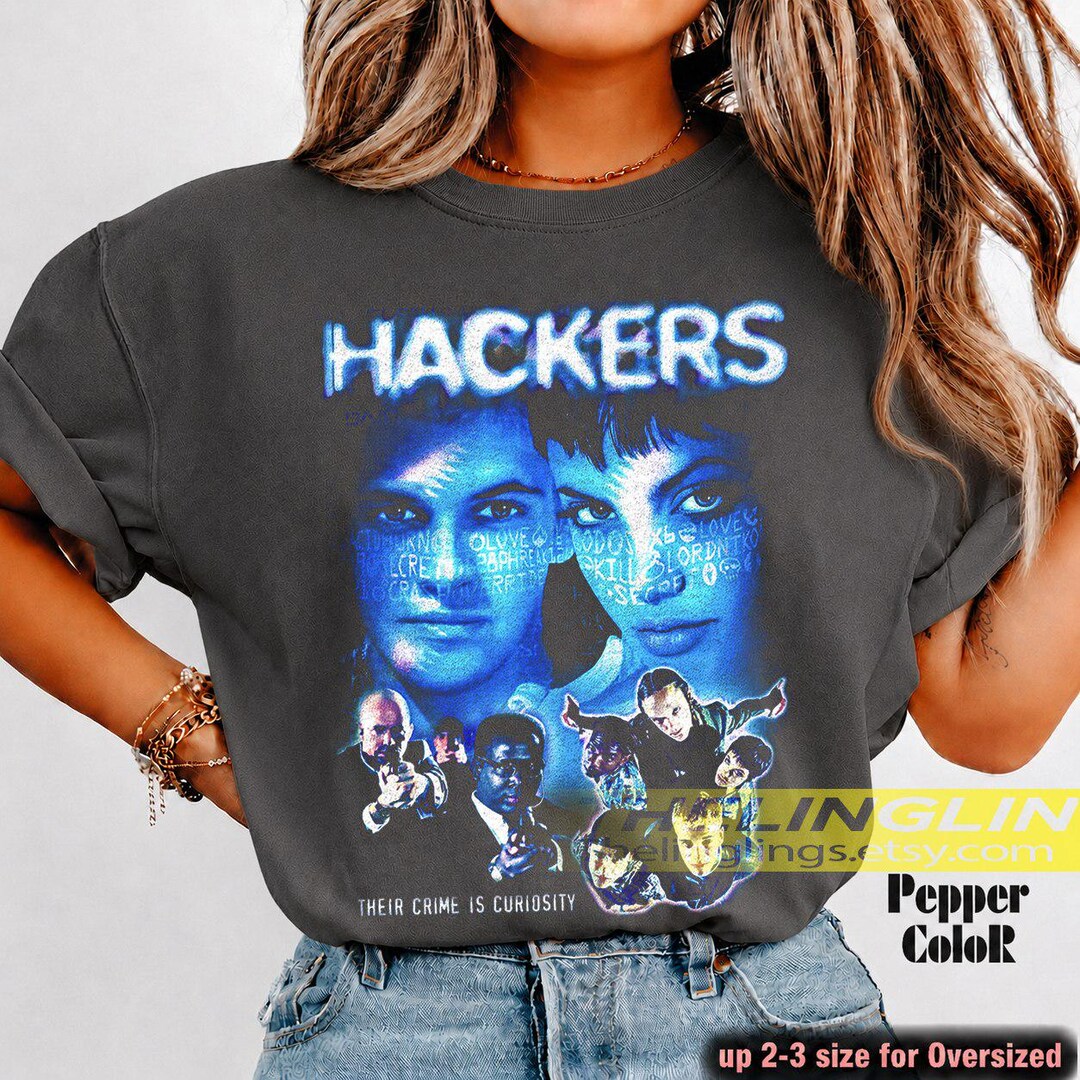 Hackers Movie 1995 Thriller/crime Unisex Softstyle T-shirt, Retro Film ...