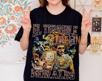 Boxing Champion El Terrible Morales Unisex Softstyle T-Shirt, Mexican Fighter Tee, Boxing Fan Apparel, Sports Shirt, Boxing Gift FD