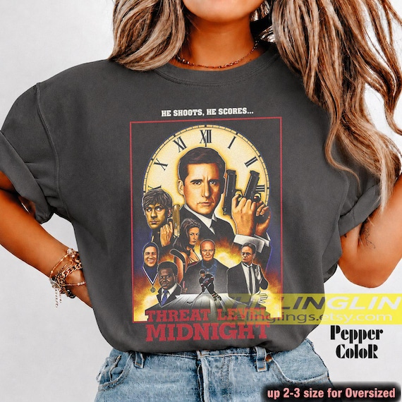 Threat Level Midnight T-Shirt, The Office Tv Series Tee, Unisex Softstyle Tee, Funny TV Show Shirt, Office Fan Gift RZ