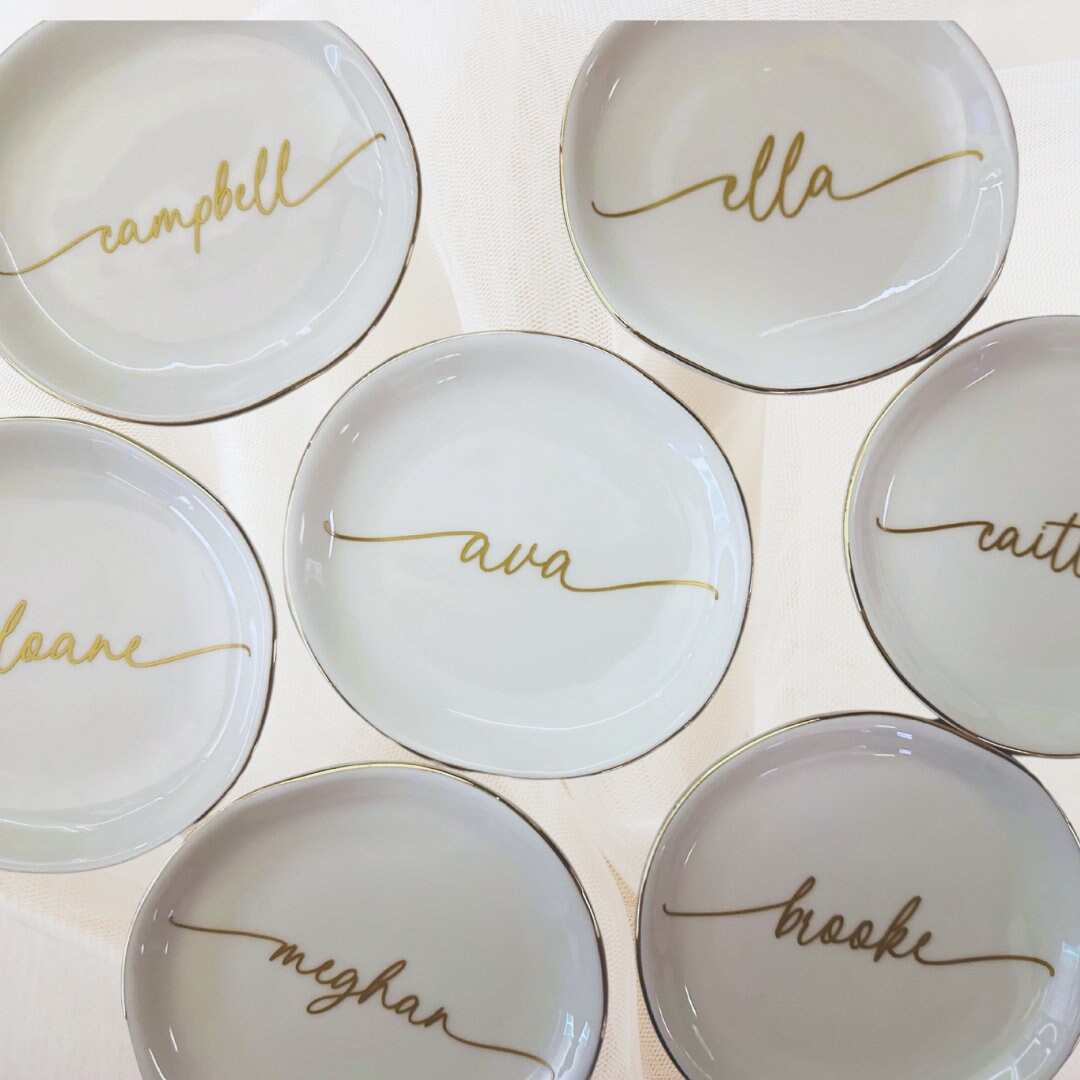 Personalized Gold-trimmed Jewelry Dish Thoughtful Gift for Any Occasion ...