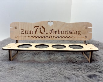 CO2 laser file - Schnapps bank with 4 schnapps glasses (2 glass sizes possible) ai, dxf, rd, svg and lightburn