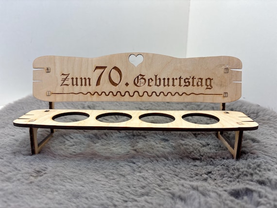 CO2 Laser Datei - Schnapsbank 4 Schnapsgläser (2Größen von Gläsern möglich) ai, dxf, rd, svg und lightburn