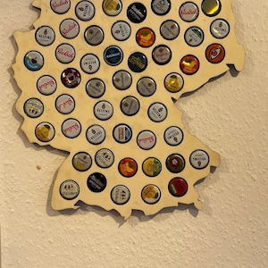 Menú de cervezas - Archivo láser de CO2 - Alemania, mapa, colección, tapas de botellas, varios formatos como Ai, Dxf, Rd, SVG y Lightburn