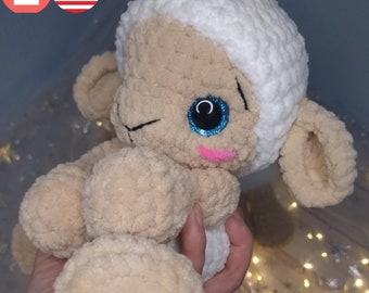 Amigurumi häkeln Schaf-Muster Lamm Häkelmuster Anfängerfreundlich Amigurumi Häkelanleitung Niedliches gehäkeltes Amigurumi-Schaf einfach zu machen