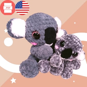 Crochet Koala Pattern, Amigurumi Koala Pattern, Cute Koala Plush, Koala Crochet Pattern, Amigurumi Pattern, Crochet Pattern