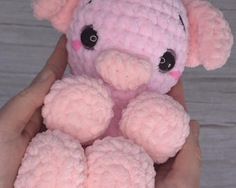 Amigurumi-varkenspatroon, gehaakt varkenspatroon, laag naai schattig amigurumi-varkenspatroon, pluche haakpatroon varken, eenvoudig amigurumipatroon