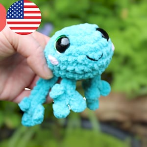 Crochet PATTERN No Sew Leggy Froggy Small Easy Quick Beginner Crochet Pattern Amigurumi Crochet Plushie Good for Market Digital PDF Download
