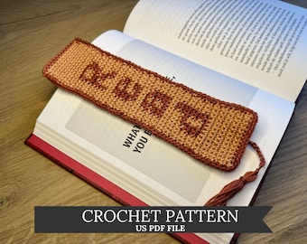 Patrón de marcapáginas de ganchillo para tapiz minimalista y fácil de tejer con descripción detallada en inglés y fotos (descarga digital).