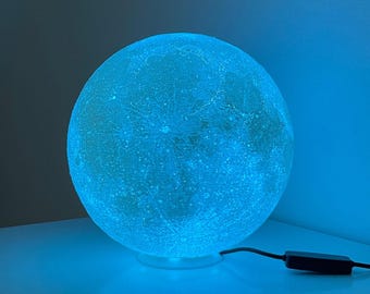 Smart Moon Lamp RGB - 3D Printed LED Table Lamp with App and Remote Control