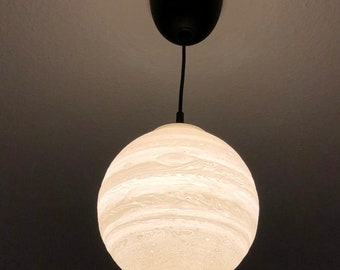 Jupiter Hängelampe 205mm – 3D-gedruckte Pendelleuchte | Vollwertige Deckenlampe aus PLA mit E27 Fassung und LED für Wohnzimmer Kinderzimmer