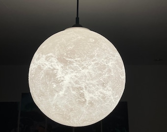 Venus planet lamp 300 mm – 3D printed from PLA with E27 LED – Sustainable ceiling lamp, handmade in Germany