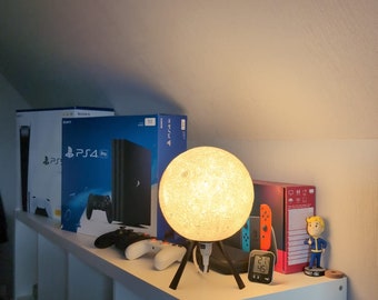 Comodino con lampada Moon