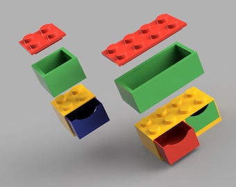 Brick Box STL & 3MF File – 3D Printing Storage DIY – Digital Download for 3D Printers