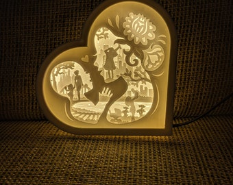 Decorative light shadow box